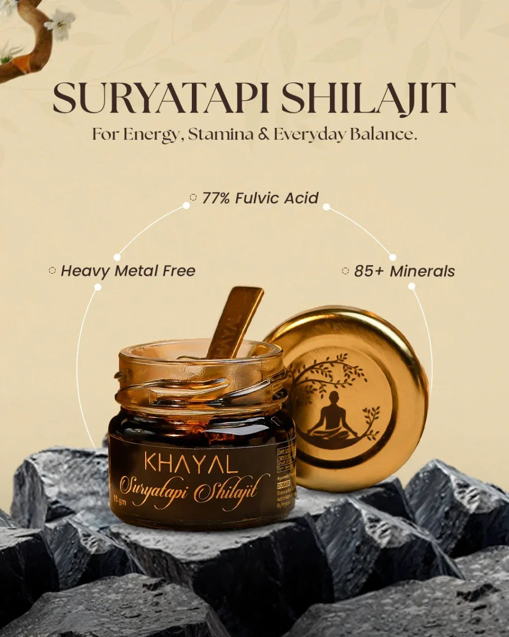 Khayal Suryatapi Shilajit | 100% Pure Himalayan Resin | For Men and Women